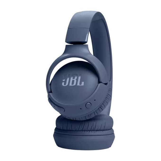 JBL JBLT520BTBLUEU Tune 520BT Cuffie On-Ear Wireless Bluetooth 5.3 Pieghevoli Microfono Multipoint 57h autonomia colore Blu