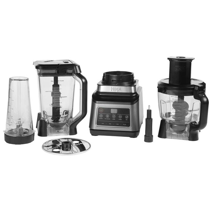Ninja BN800EU Robot Da Cucina 3-In-1 Con Auto-iQ 1200 W Ciotola Da 1.8 Litri Caraffa Da 2.1 L Bicchiere Da 0.7 L 2.1 Litri Nero Argento