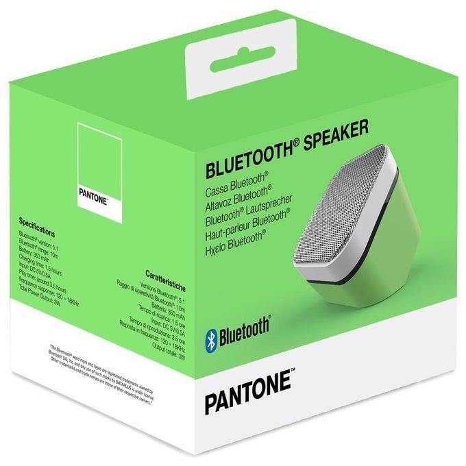 Celly, Speaker Fluo, Cassa Bluetooth con Tecnologia Bluetooth 5.1 e Potenza di Uscita di 3W, Speaker Wireless con Raggio di 10m e Autonomia Fino a 3,5 h, Adatta per Ambienti Chiusi e Aperti, Verde