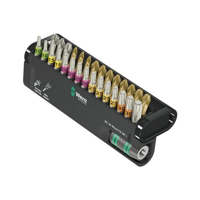 Wera Bit-Check 30 Wood TORX HF 1 Assortimento Inserto