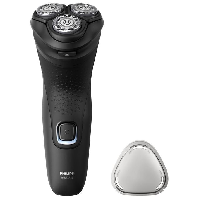 Philips S1141-00 Serie 1000 Rasoio elettrico rotativo secco umido 3 testine autonomia 40 min colore Nero