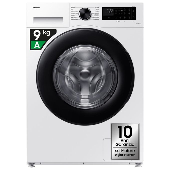 Samsung WW90CGC04DAEET Lavatrice 9 Kg Classe A Profondita' 55 cm Centrifuga 1400 giri Inverter Vapore Crystal Clean