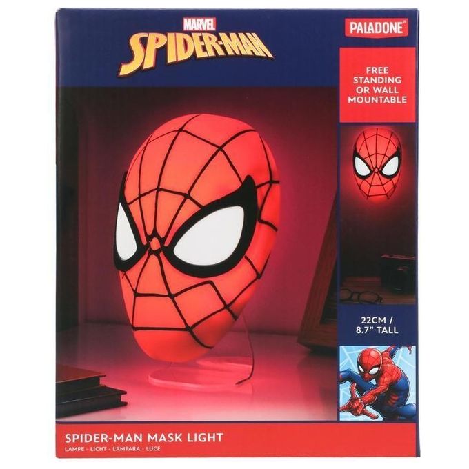 Paladone PP11357SPM Spider-Man Mask Light Lampada Decorativa Marvel Licenza Ufficiale colore Rosso
