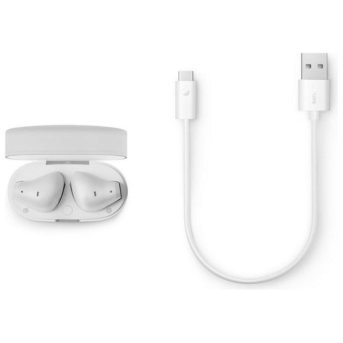 Philips TAT2139WT-00 Auricolari True Wireless In-Ear Bluetooth 5.3 IPX4 28h Autonomia colore Bianco