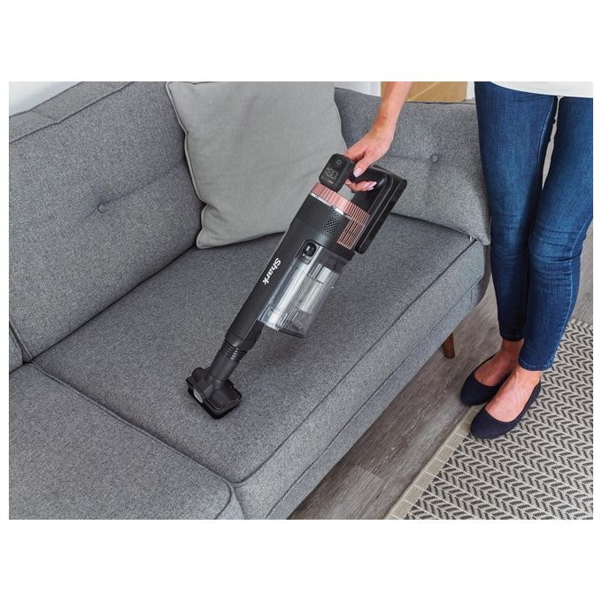 Shark IZ400EU Stratos Aspirapolvere a Bastone 2 in 1 Senza Filo DuoClean PowerFins Plus autonomia 60 min colore Nero Pesca