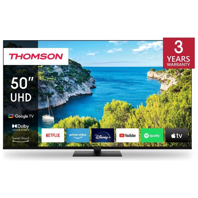 Thomson 43UG5C14 Smart TV 43'' 4K Ultra HD LCD Direct-LED Google TV Android 12 Dolby Vision HDR10 Wi-Fi colore Nero