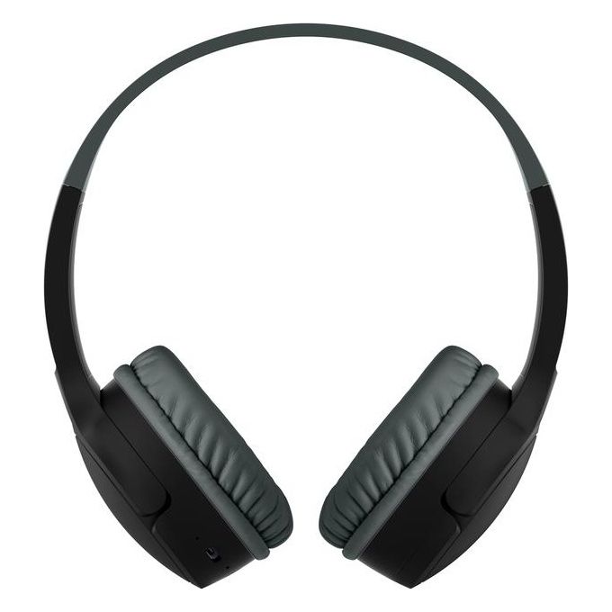 Belkin AUD002BTBKV3 SoundForm Mini Auricolare A Padiglione Wireless con Bluetooth 5.3 Limitatore Volume 85 dB USB-C 3.5mm colore Blu