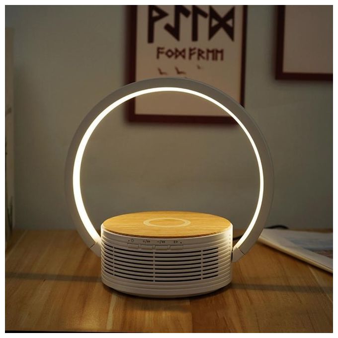 New Majestic Lampada LED da Tavolo Multifunzione con Altoparlante Bluetooth Ricaricabile