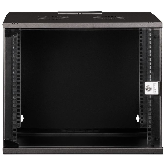 Digitus DN-49205 SOHO Pro Armadio Rack 9U 19 pollici a Parete con Porta in Vetro Profondita' 400 mm Capacita' 60 Kg colore Nero