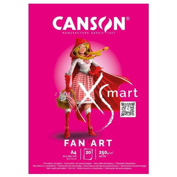 Canson Confezione 5 Carta Bianca 20 Fogli 250G-M2