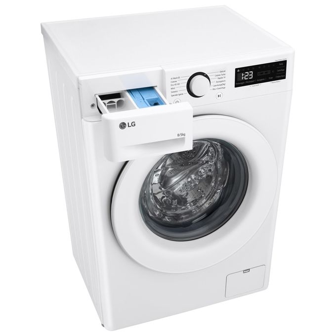 LG D2R3S08AIDD Serie R3 Lavasciuga Slim 8-5 Kg 1200 rpm Classe E AI DD Eco Hybrid Allergy Care (85x60x47.5 cm) colore Bianco
