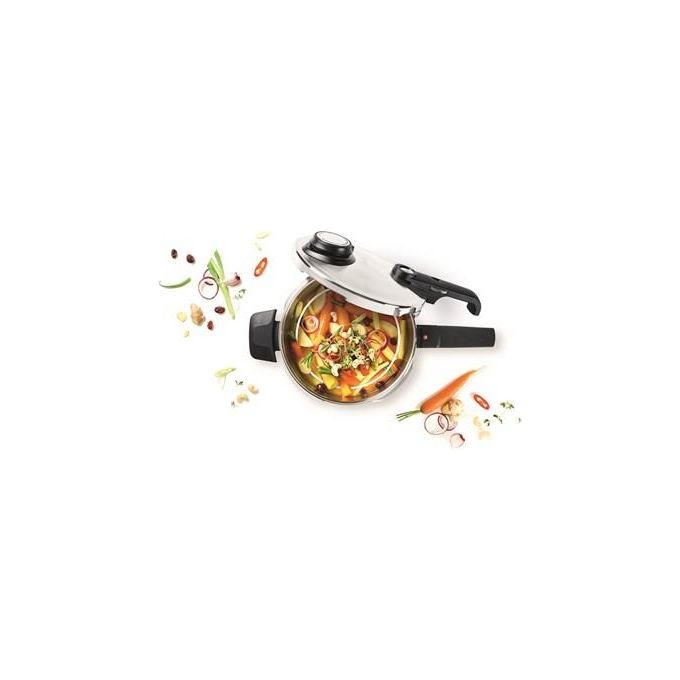 Fissler 622-412-06-070-0 Vitavit Premium Pentola a pressione 6 L 22 cm 4 livelli cottura inclusi induzione acciaio inox colore Acciaio
