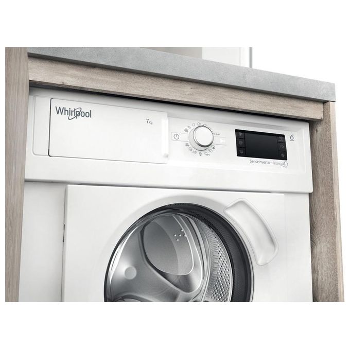 Whirlpool BI WMWG 71483E EU N Lavatrice da incasso Frontale 7 Kg 1400 rpm Classe D Motore Inverter FreshCare+ AquaStop (82x60x55 cm) colore Bianco