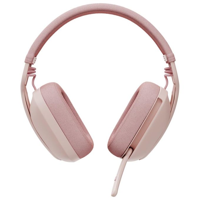 Logitech 981-001224 Zone Vibe 100 Cuffie Wireless Over-Ear con Microfono Cancellazione Rumore Bluetooth 5.2 Multipoint Fino a 30 Metri 18 Ore Batteria Colore Rosa