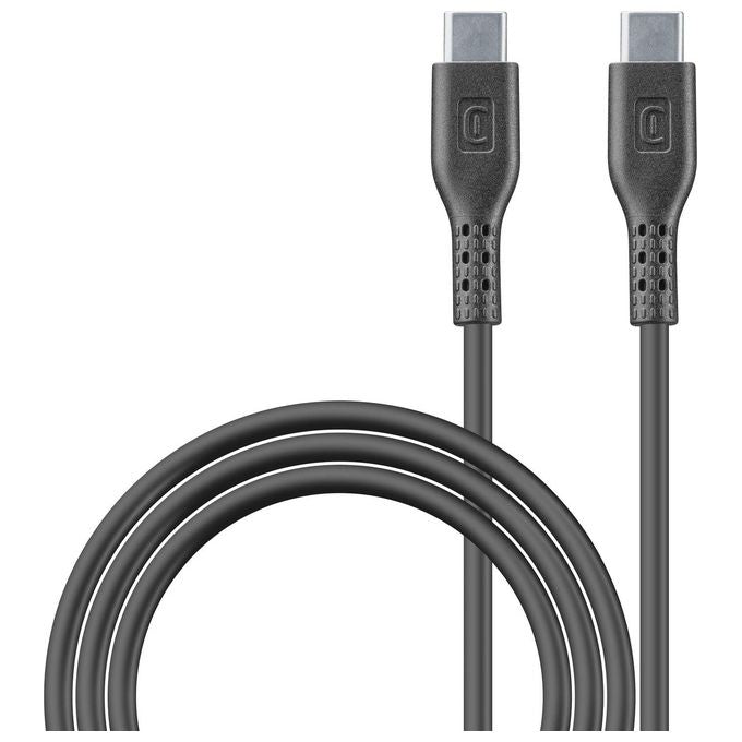 Cellular Line Cavo 5A da USB-C a USB-C per la Ricarica e Sincronizzazione Dati Nero
