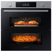 Samsung NV7B45403BS Dual Cook Flex Serie 4 Forno da incasso Elettrico 76 L Classe A+ Dual Cook Vapore Air Sous Vide Wi-Fi 40 programmi (60x60x57 cm) colore Inox
