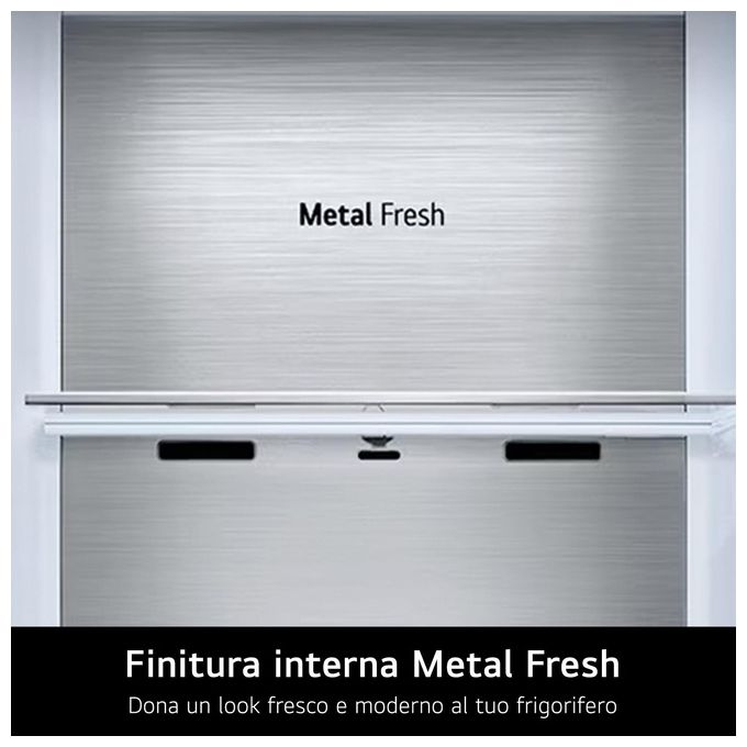 LG GBV7280BMB Frigorifero Combinato 387 L 203 cm Classe B 33 dB Total No Frost Door Cooling colore Acciaio inox