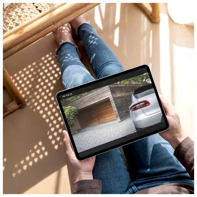 Ezviz CS-H8C POE 2K Telecamera di Sicurezza IP Cupola Esterno 2K PoE Visione Notturna Audio Bidirezionale colore Bianco