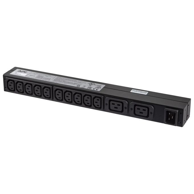 Apc Rack PDU,Basic, 1U, 16A,208and230V, (10)C13 and (2)C19