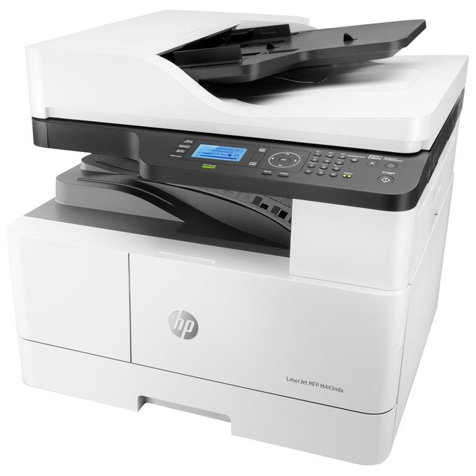 HP 8AF72A LaserJet M443nda Stampante Multifunzione A3 Monocromatica 25 ppm Stampa Fronte Retro USB Ethernet Display Touch 20,3 cm colore Bianco
