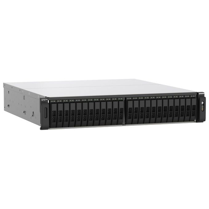 QNAP TS-H2490FU-7302P-128G TS-h2490FU NAS 24 Baie SSD U.2 NVMe Gen 3 x4 AMD EPYC 7302P 128 GB RAM 25GbE colore Nero Grigio