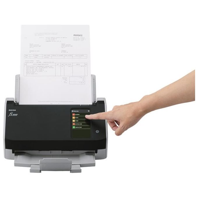 Ricoh 4939761313615 fi-8040 Scanner ADF Duplex 40 ppm 80 ipm Touch Screen 600 x 600 DPI colore Nero Grigio