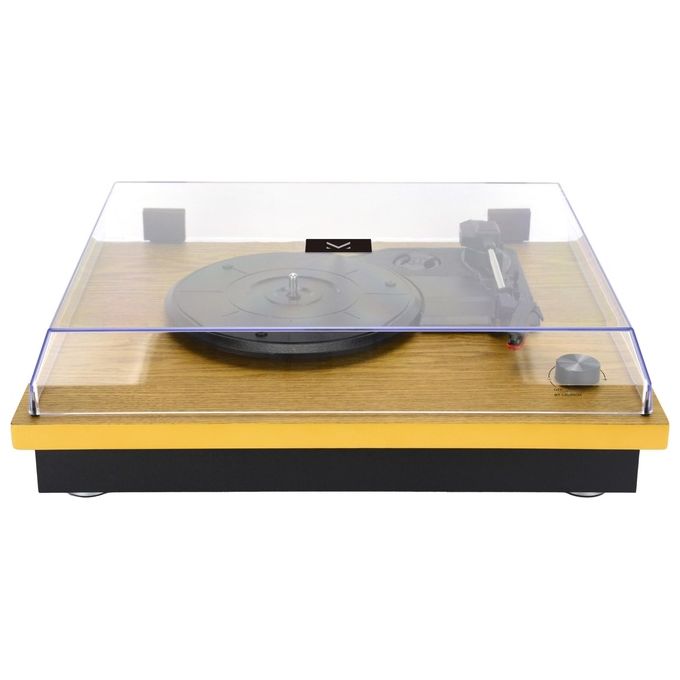 New Majestic TT 53 Giradischi Vintage 33 45 78 Giri Bluetooth 5.4 USB REC Altoparlanti Incorporati Uscita RCA colore Nero Giallo