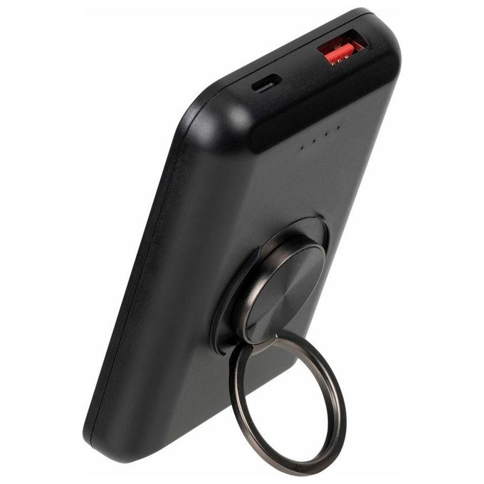 Rivacase VA2603 Power Bank 5000 mAh MagSafe Qi 15W Ricarica Rapida QC 3.0 USB-A USB-C colore Nero