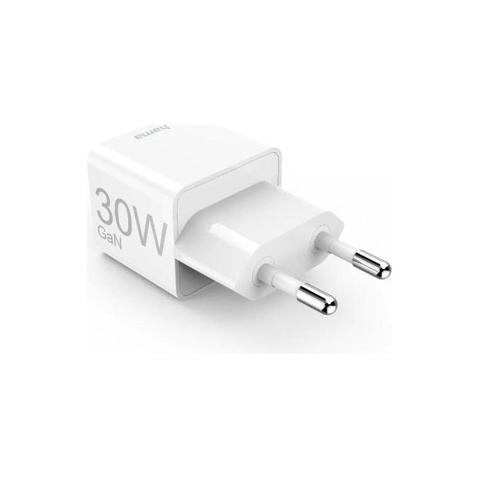 Hama Caricabatterie Fast Charger 30W Gan Bianco