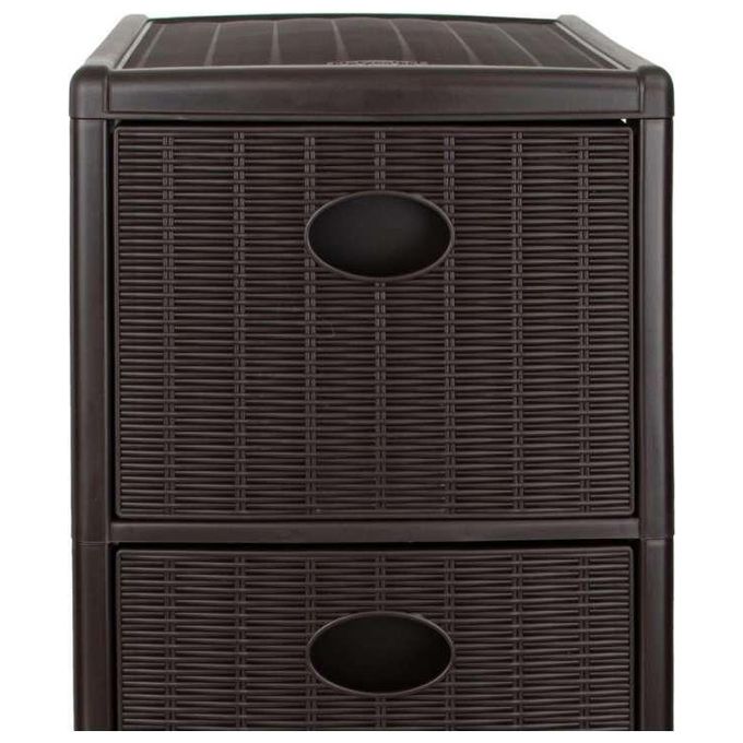 Stefanplast Cassettiera 4 Cassetti Slim Elegance Moka