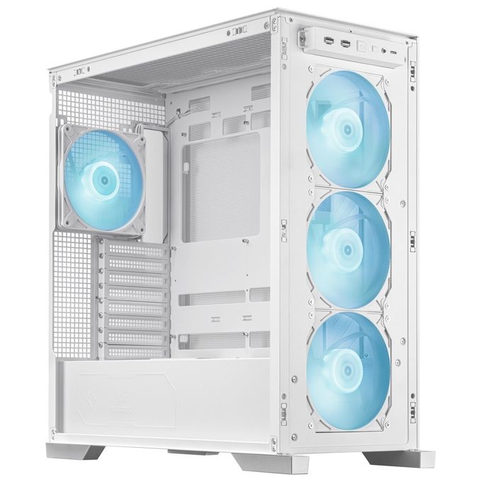 ASUS 90DC00I3-B19000 TUF Gaming GT302 ARGB Case Mid Tower Supporto EATX Ventole 140 mm Preinstallate Pannello in Vetro Temperato colore Bianco