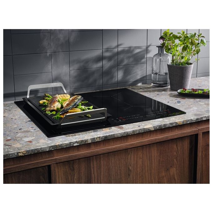 Electrolux, Piano Cottura a Induzione, 4 Fornelli, 59 cm, Vetroceramica Nero