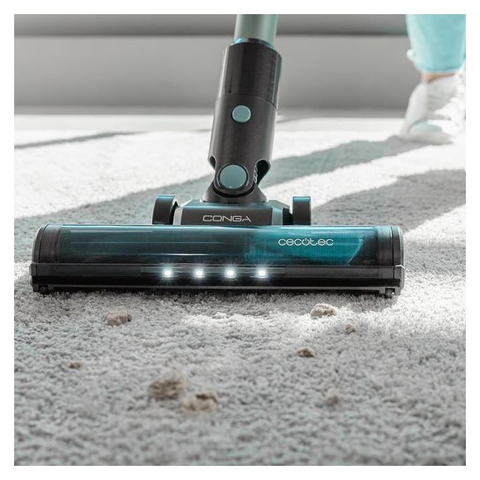 Cecotec 08422 Conga Rockstar 1500 Ray Pure Scopa Elettrica Senza Fili 2 in 1 Ciclonica 215 W 12000 Pa 45 min colore Nero