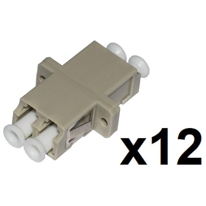 Link Confezione 12 Adattatori Fibra Ottica Lc-Lc Multimode Duplex Om2