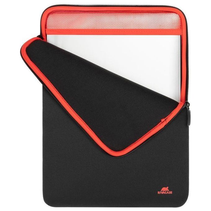Rivacase Custodia Antishock per Laptop 13.3''-14'' Zip Verticale Nero