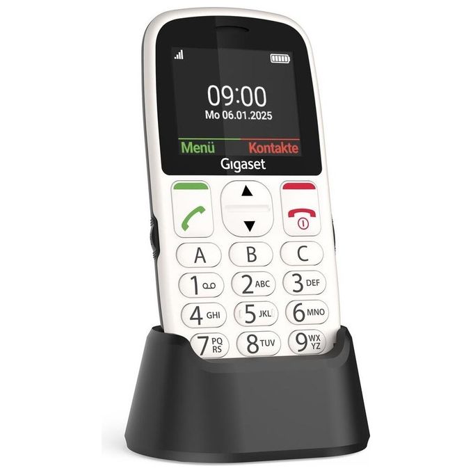 Gigaset S30853-H1230-R103 GL395 Telefono per Anziani 2.2'' Tasto SOS Bluetooth IP44 800 mAh colore Bianco