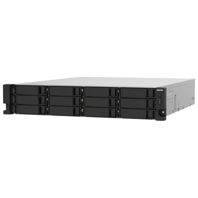 QNAP TS-1232PXU-RP-4G TS-1232PXU-RP NAS 12 bay rack 2U Annapurna Labs AL324 quad core 1.7 GHz 4 GB DDR4 2x 10GbE SFP+ 2x 2.5GbE alimentazione ridondante colore Nero