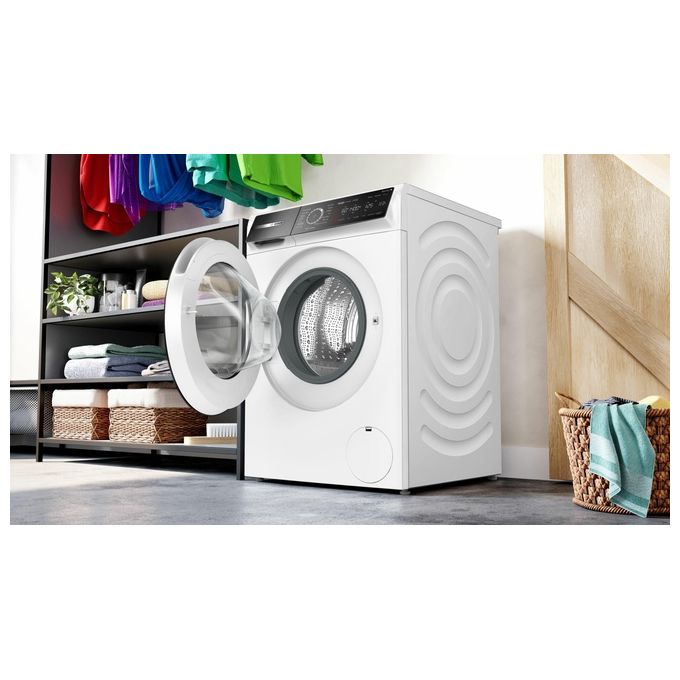 Bosch WGB24400IT Serie 8 - Lavatrice a carica frontale da libera installazione 9 kg, 1400 rpm, Classe A -20%, EcoSilence Drive, Iron Assist, Home Connect, (84,5x59,8x59,0 cm), Bianco.