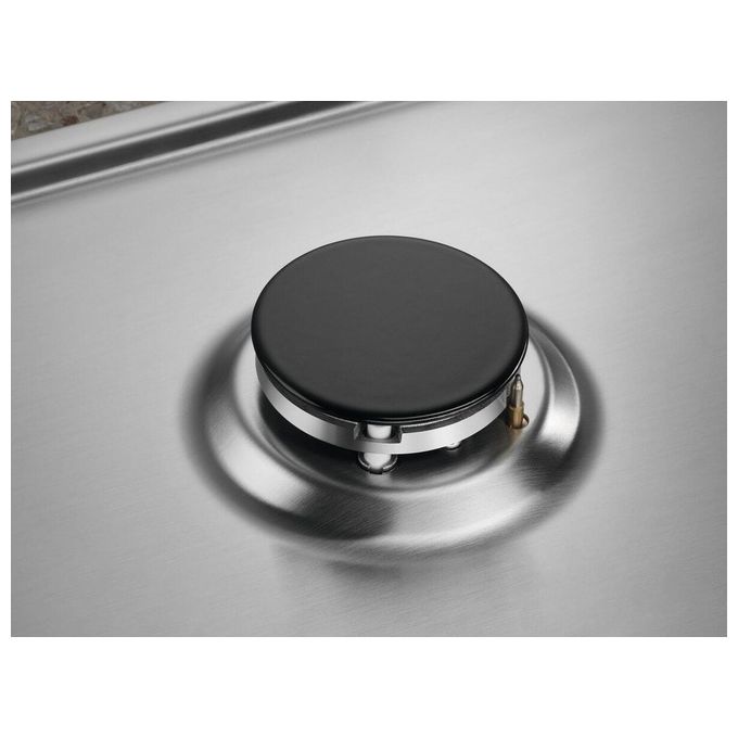 Electrolux EGS64362X Serie 300 Slim Line Piano cottura Gas 60 cm 4 Fuochi StepPower Powerful Burner Griglie Ghisa colore Acciaio Inox