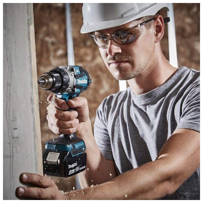Makita DHP489RTJ LXT Trapano Avvitatore con Percussione Brushless 18V 110Nm 1800 rpm colore Nero Blu