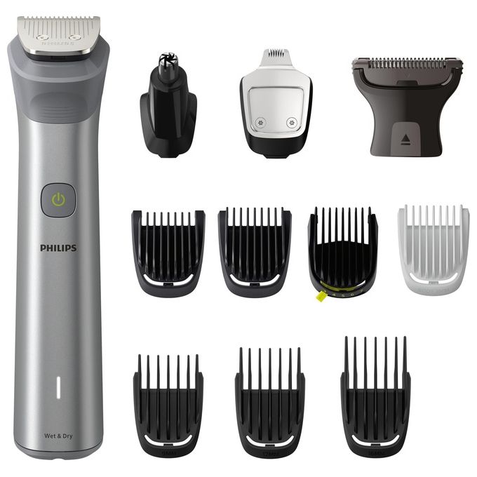 Philips MG5940-15 Serie 5000 Rasoio elettrico Rifinitore 12 in 1 Viso Testa Corpo 12 accessori autonomia 120 min colore Acciaio inossidabile