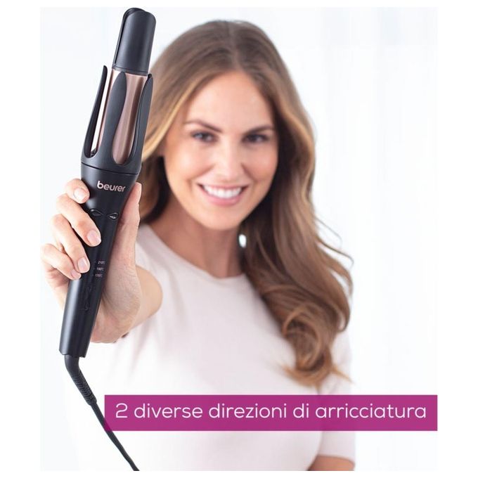 Beurer 10194 Arricciacapelli HT 75 con Regolazione Temperatura 3 Livelli e Rivestimento in Ceramica colore Rosa Rose Gold
