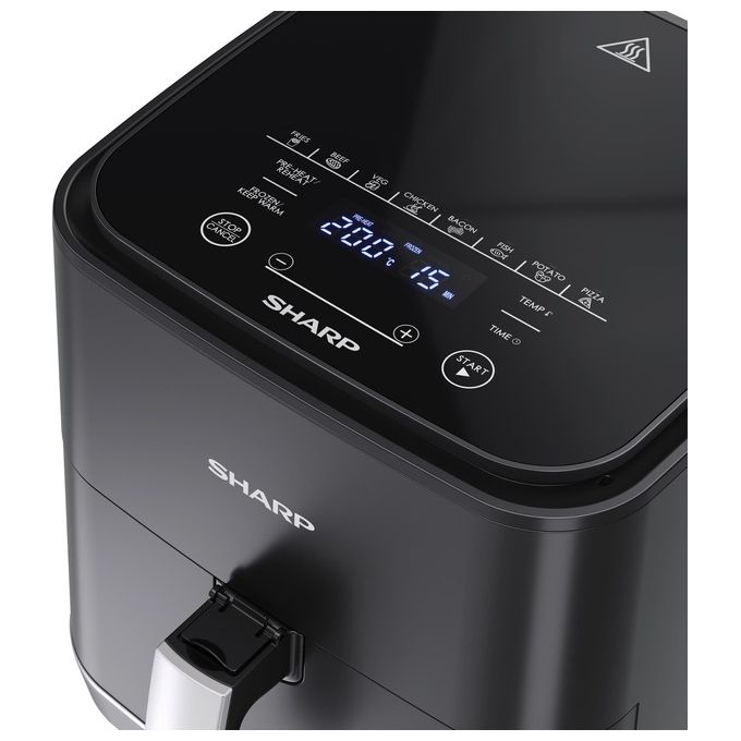 Sharp AF-GS552AE-B Friggitrice ad aria 5,5 L 1650 W 8 programmi Touch Control colore Nero