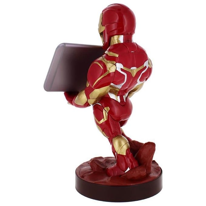 Exquisite Gaming EXGMER-2924 Cable Guys Marvel Comics Iron Man Supporto Controller e Smartphone 20 cm colore Rosso Oro