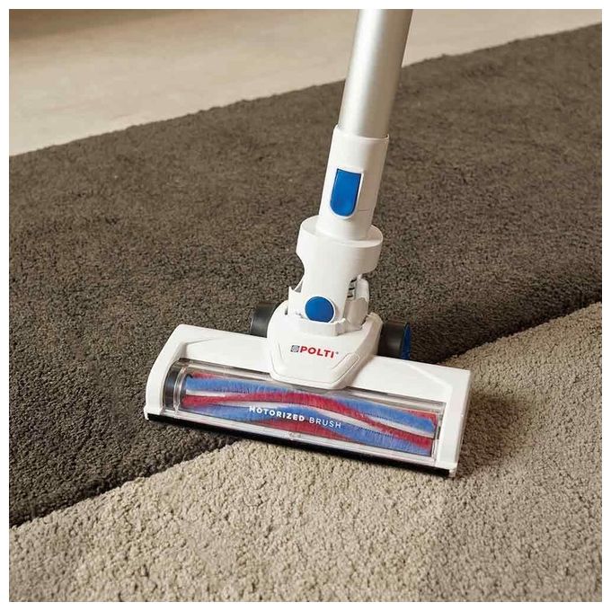 Polti PBEU0116 Forzaspira Slim SR90B Scopa Elettrica Senza Sacco Senza Filo 2 in 1 Capacita' 0,5 Litri Autonomia 40 min Sistema Ciclonico Bianco-Blu