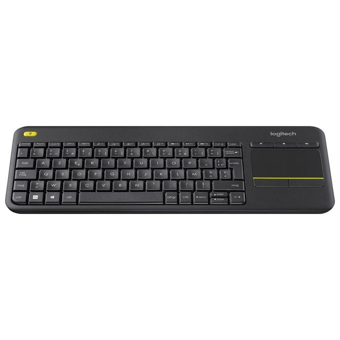 Logitech 920-007129 K400 Plus Tastiera Wireless con Touchpad RF 2.4 GHz Layout AZERTY Francese autonomia 18 mesi colore Nero