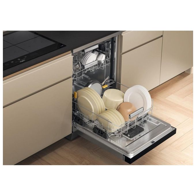 Whirlpool W7F HS51 X MaxiSpace Lavastoviglie Libera Installazione 15 coperti Classe B 41 dB Aquastop (85x60x59 cm) colore Inox