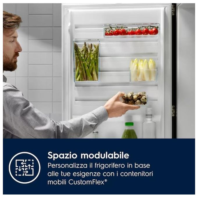 Electrolux KNT6ME19S Serie 600 Frigorifero da Incasso Combinato Total No Frost 269 L 188 cm Classe E 37 dB TwinTech colore Bianco