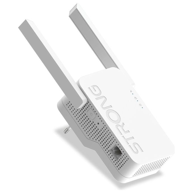 Strong REPEATERAX1800 Ripetitore WiFi 6 Dual Band AX1800 574 Mbps 2.4 GHz 1201 Mbps 5 GHz 1 Porta Gigabit Ethernet colore Bianco