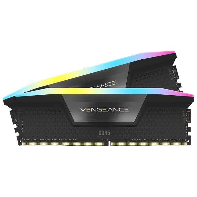 Corsair CMH16GX5M2B5200C40 Vengeance RGB Memoria 16 GB 2 x 8 GB DDR5 5200 MHz CL40 con dissipatore e RGB colore Nero